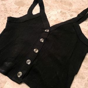 Bozzolo knitted V neck crop top